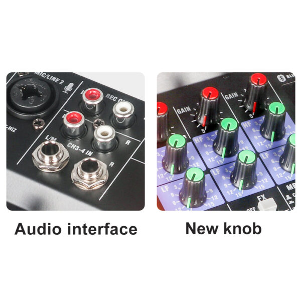 Audio Mixer G-MARK PTM-4 Bluetooth Professional Portable DJ Console 48V Phantom Power USB Interface Mixing Boards For Studio Live Recording