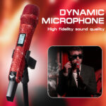 Diamond Microphone G-MARK SKM9000 Luxury sparkling Wireless Microphone Professional UHF Frequency Adjustable Studio Sound Metal Handheld Mic For Party Show Teaching Wedding