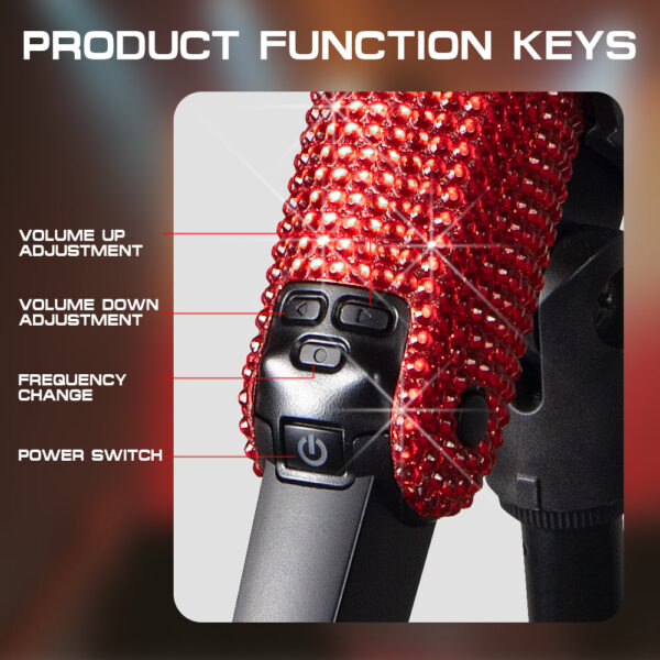 Diamond Microphone G-MARK SKM9000 Luxury sparkling Wireless Microphone Professional UHF Frequency Adjustable Studio Sound Metal Handheld Mic For Party Show Teaching Wedding