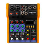 Audio Mixer G-MARK PTM-4 Bluetooth Professional Portable DJ Console 48V Phantom Power USB Interface Mixing Boards For Studio Live Recording