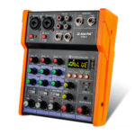 Audio Mixer G-MARK PTM-4 Bluetooth Professional Portable DJ Console 48V Phantom Power USB Interface Mixing Boards For Studio Live Recording